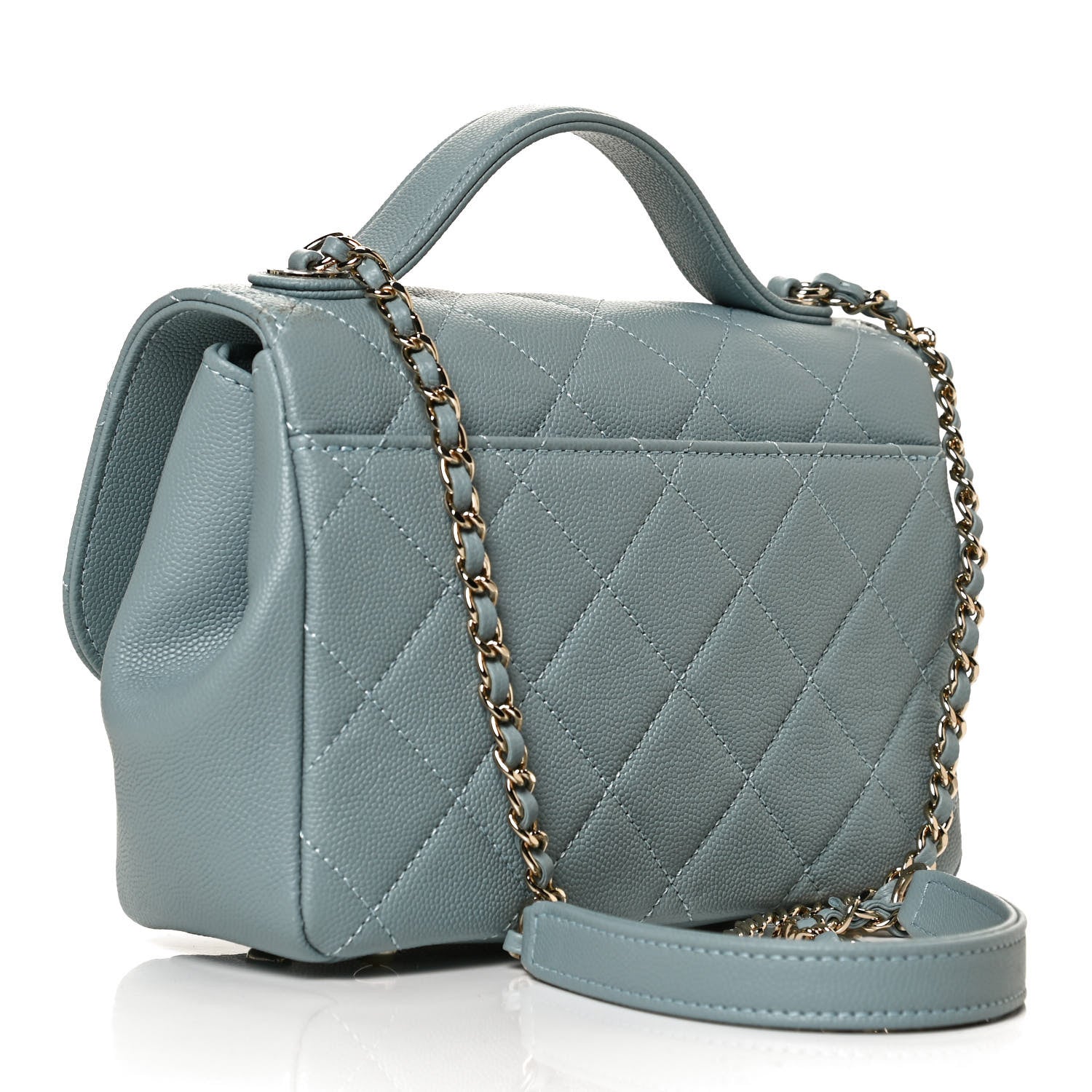 Chanel Caviar Quilted Small Business Affinity Flap Blue 3 of 12