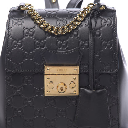 Gucci Guccissima Signature Padlock Backpack Black 10 of 10