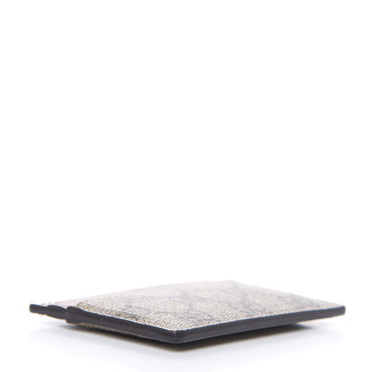 Gucci GG Supreme Monogram Calfskin Card Holder Beige Ebony Cuir 4 of 7