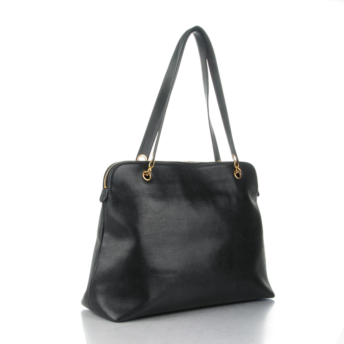 Caviar Large CC Shoulder Bag Black