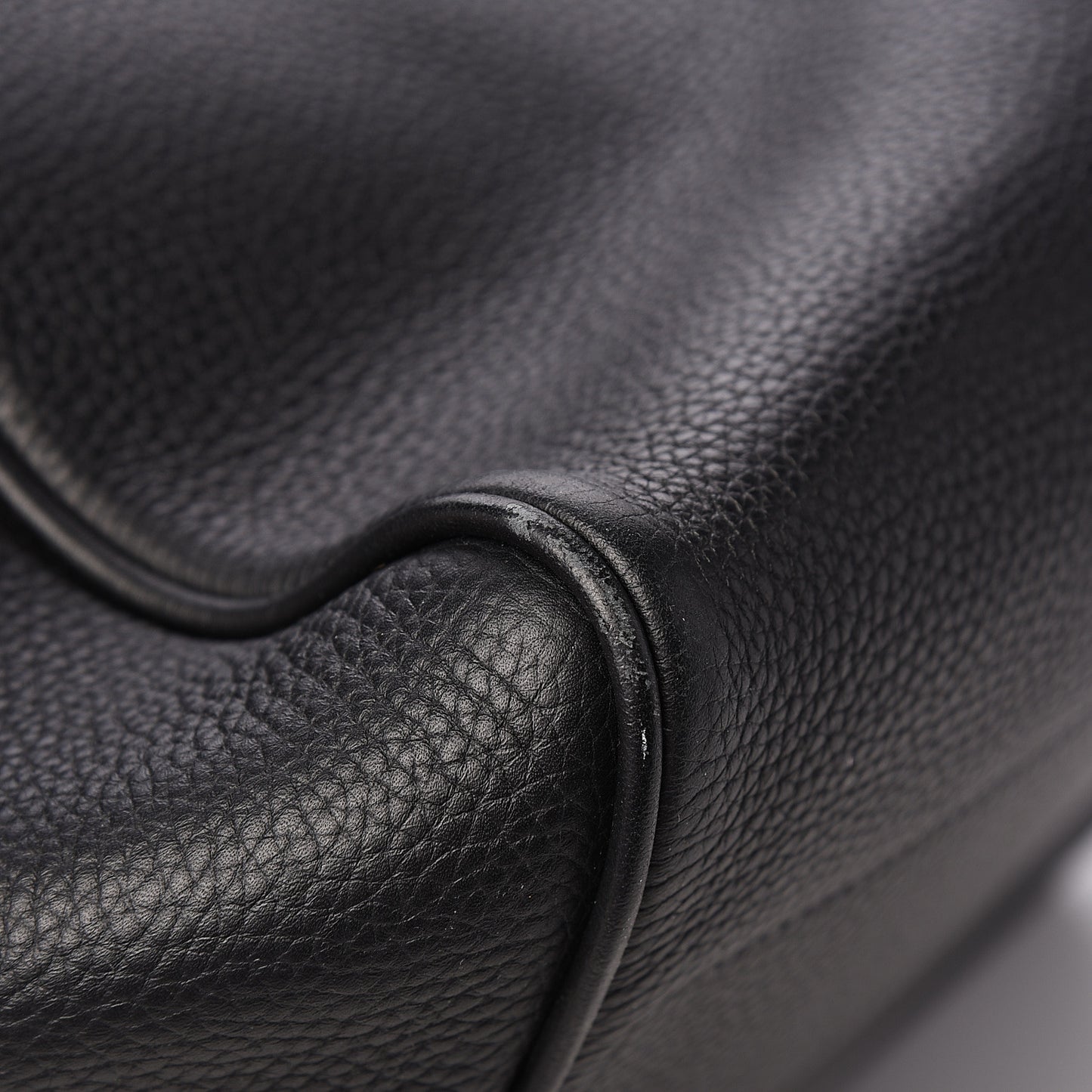 Grained Calfskin Medium Rialto Shoulder Bag Black