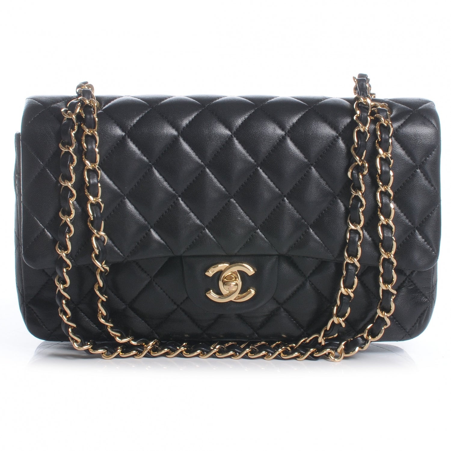 Chanel Lambskin Medium Double Flap Black 1 of 7