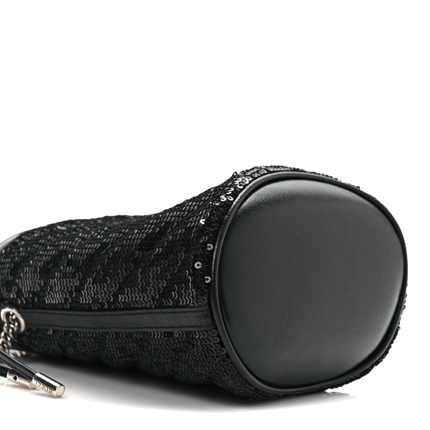 Gucci Sequin Mini GG Marmont 2.0 Bucket Bag Black 6 of 7
