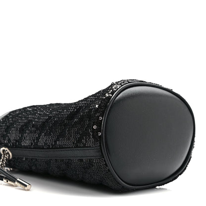 Gucci Sequin Mini GG Marmont 2.0 Bucket Bag Black 6 of 7