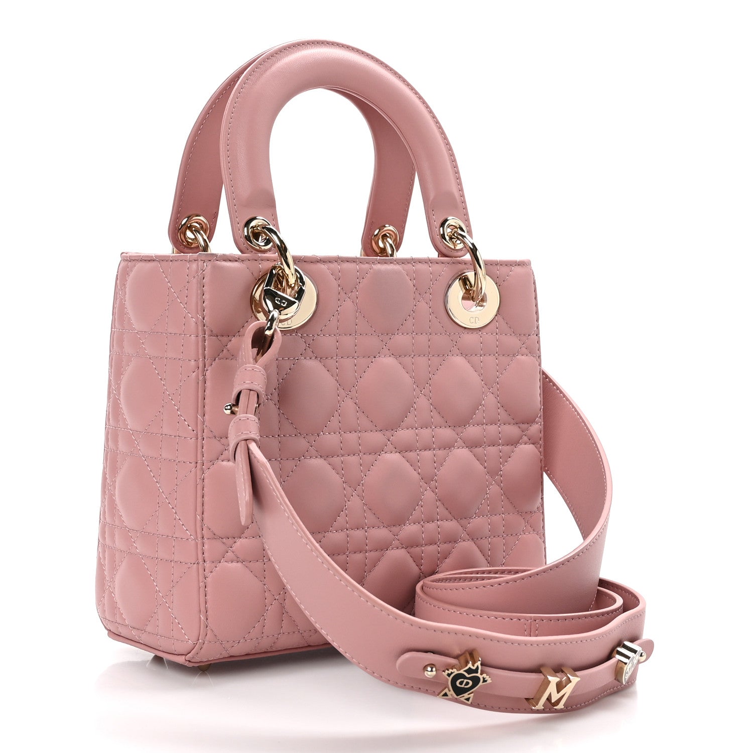 Christian Dior Lambskin Cannage Small My ABCDior Lady Dior Pink 3 of 11