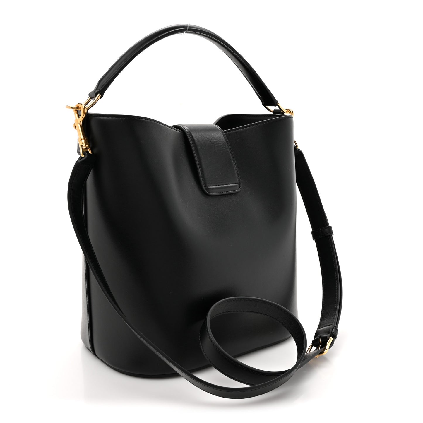 Smooth Calfskin Triomphe Medium Louise Bag Black