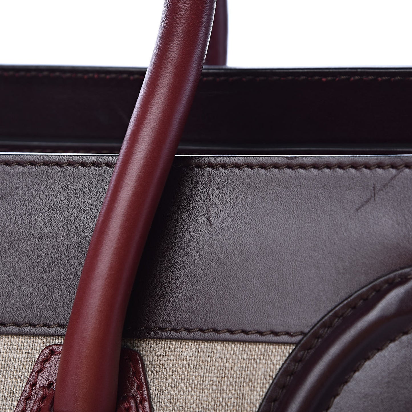 Calfskin Linen Mini Tri-Color Luggage