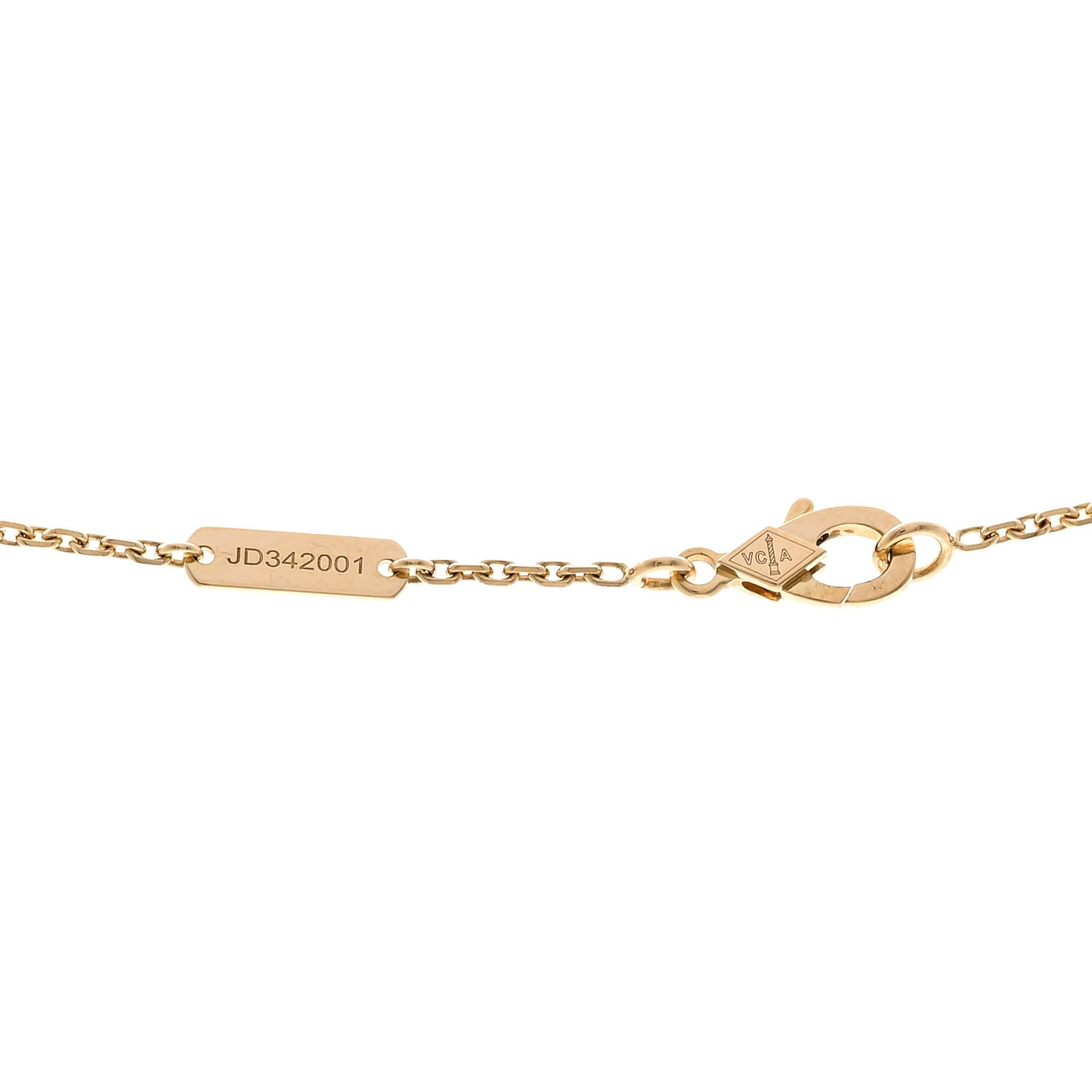 18K Yellow Gold Mother of Pearl Vintage Alhambra Pendant Necklace