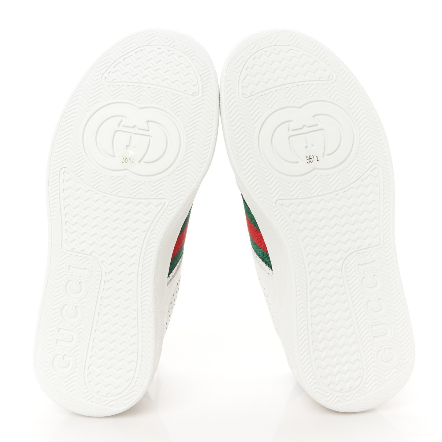 Calfskin Web Perforated Womens Platform 55mm Sneakers 36.5 White Bright Splash