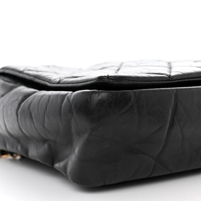 Chanel Aged Calfskin Quilted Medium Pondichery Flap Black 13 of 14
