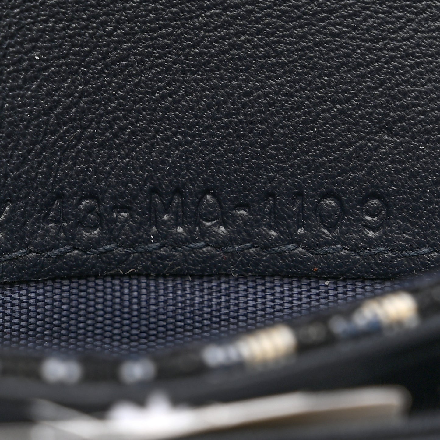 Oblique Saddle 5-Gusset Card Holder Blue