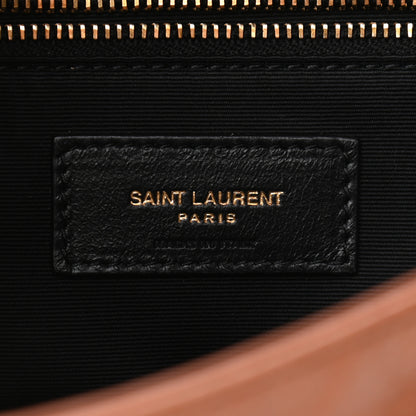 Saint Laurent Crinkled Calfskin Matelasse Monogram Medium Niki Chain Satchel Caramel 5 of 8