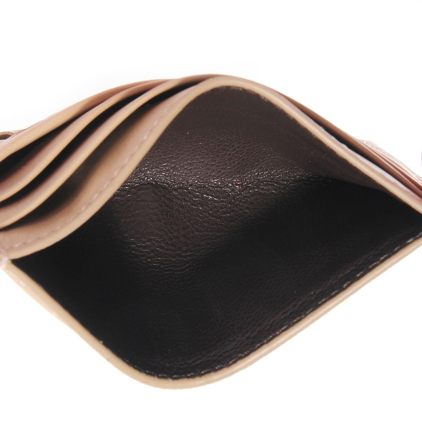 Nappa Intrecciato VN Card Case Beige Walnut