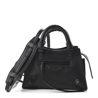 Balenciaga Smooth Calfskin Neo Classic Black Hardware Mini City Black 1 of 9