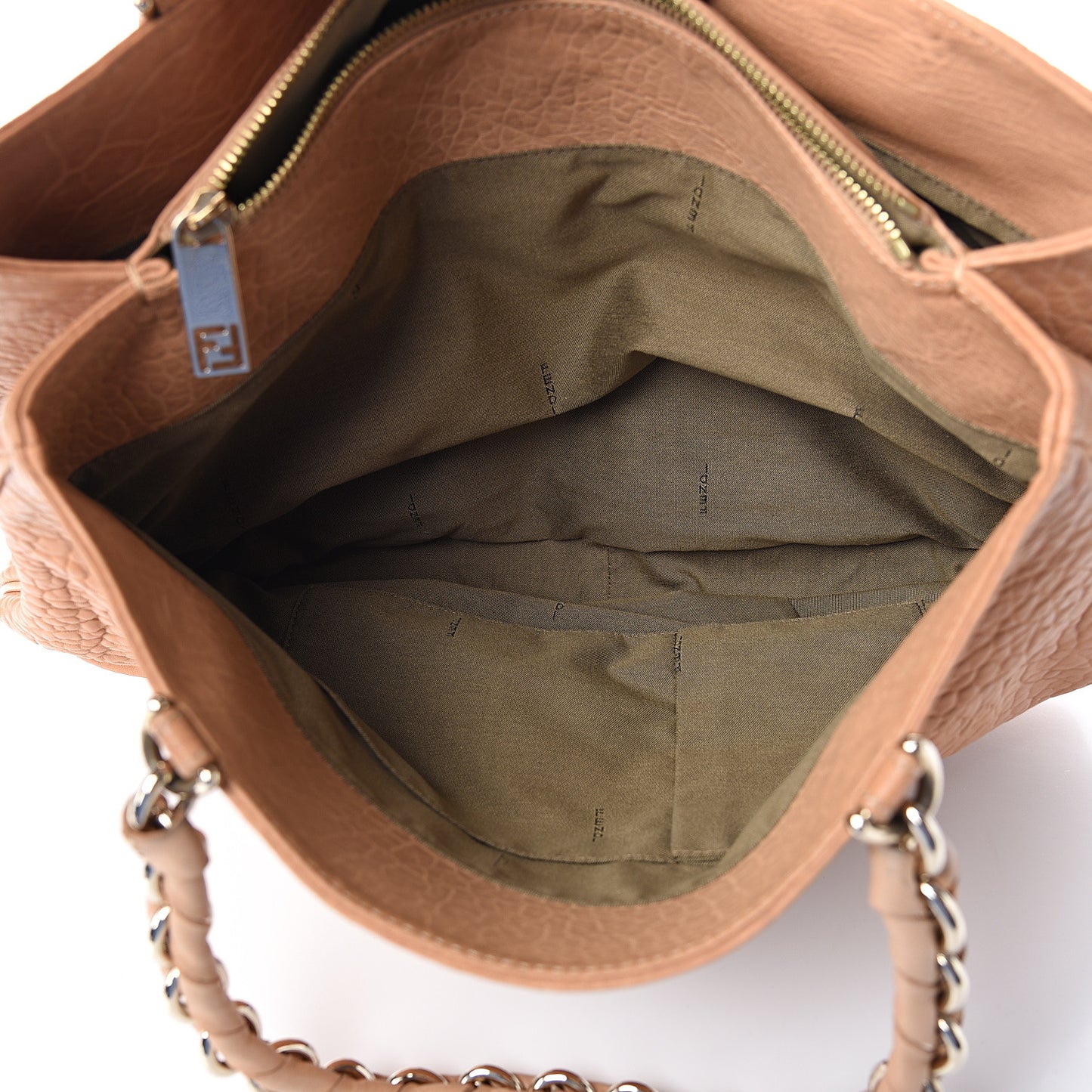 Crinkled Lambskin Mia Tote Camel