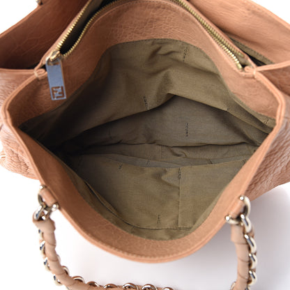 Fendi Crinkled Lambskin Mia Tote Camel 5 of 11