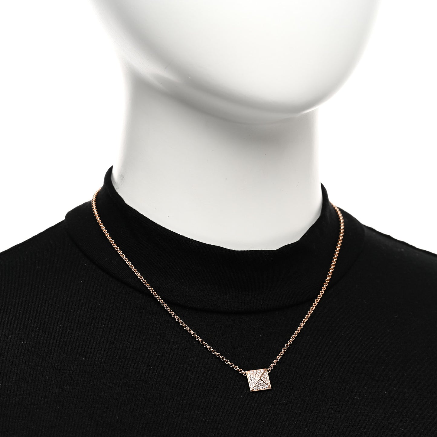 18K Rose Gold Diamond GM Clou d'H Pendant Necklace