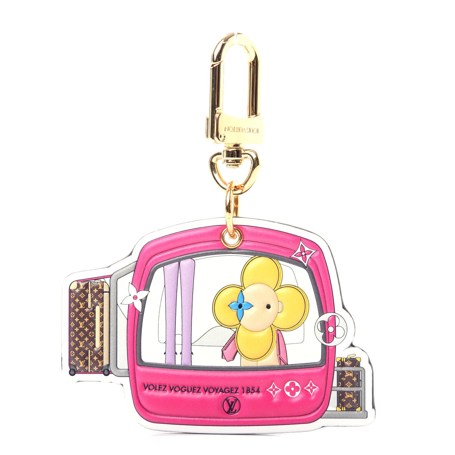 Louis Vuitton Monogram 2019 Christmas Animation Courchevel Bag Charm Key Ring 1 of 4