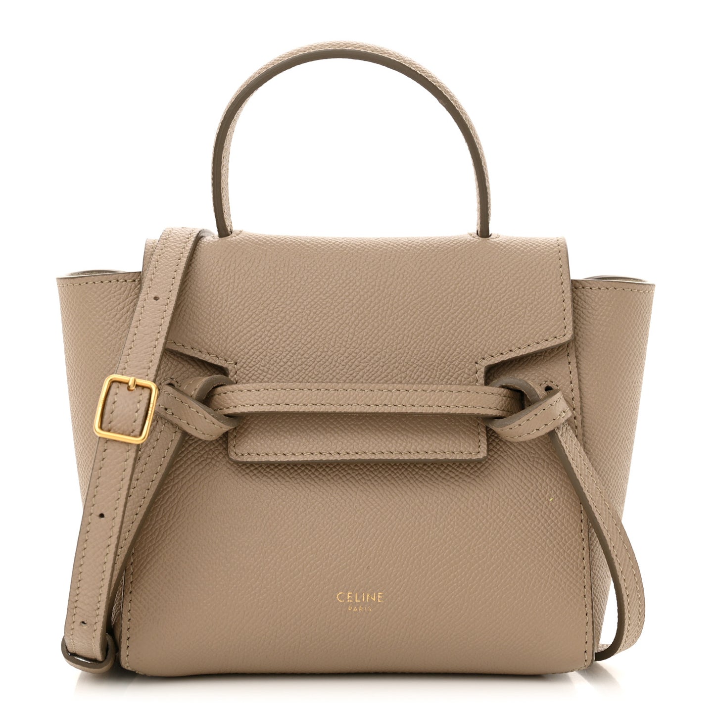 Grained Calfskin Pico Belt Bag Light Taupe