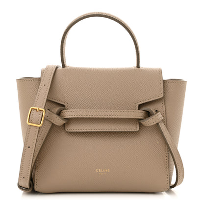 Celine Grained Calfskin Pico Belt Bag Light Taupe 1 of 10