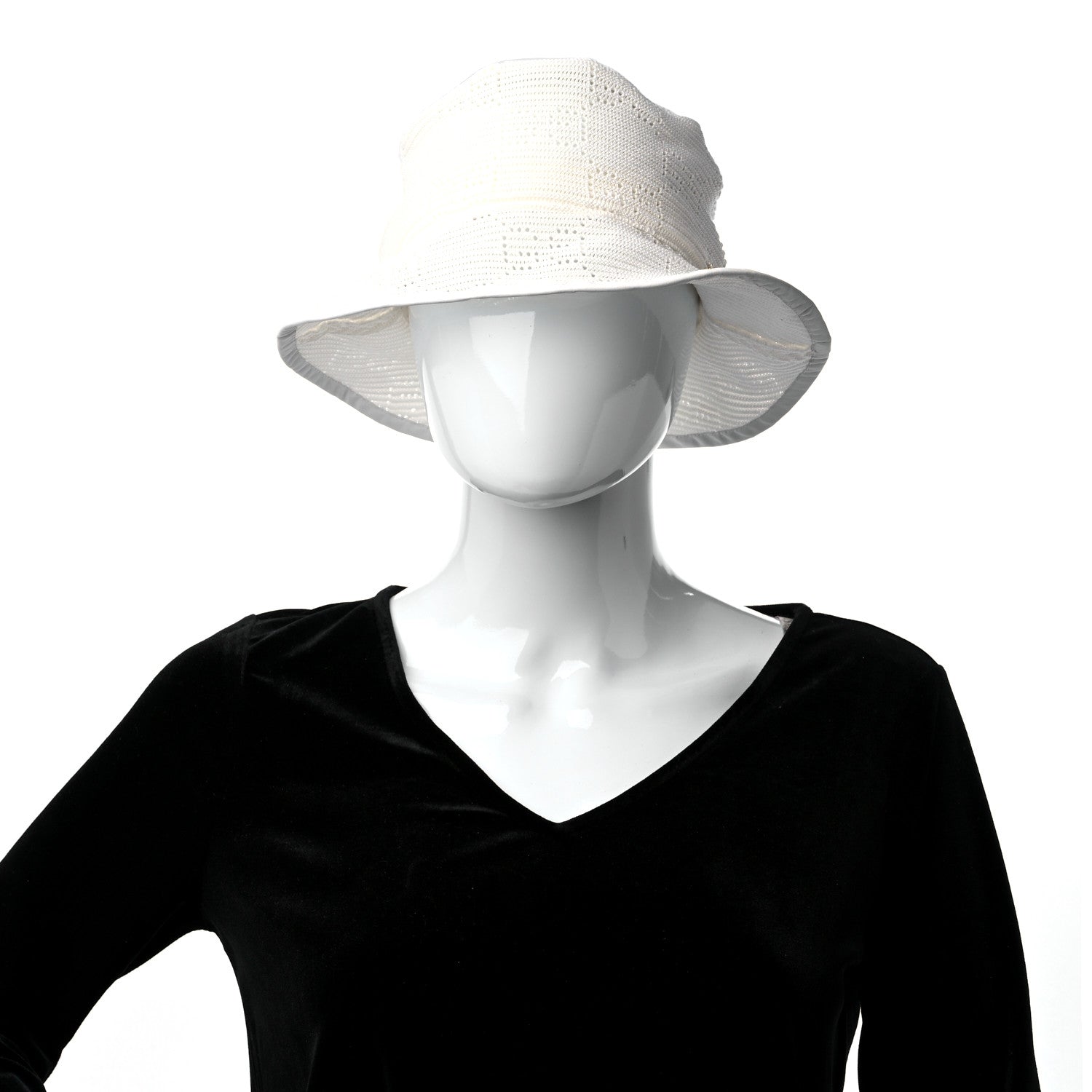 Gucci Cotton Crochet GG Monogram Bucket Hat M Moon Ivory 2 of 8