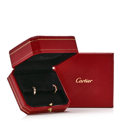 Cartier 18K Pink Gold Small LOVE Hoop Earrings 6 of 6