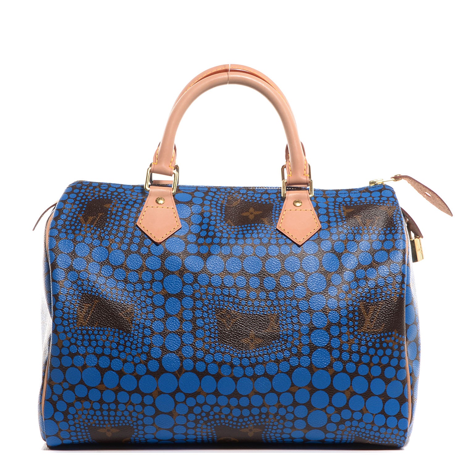 Louis Vuitton Monogram Kusama Town Speedy 30 Blue 1 of 7