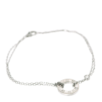 Cartier 18K White Gold Diamond LOVE Bracelet 1 of 7