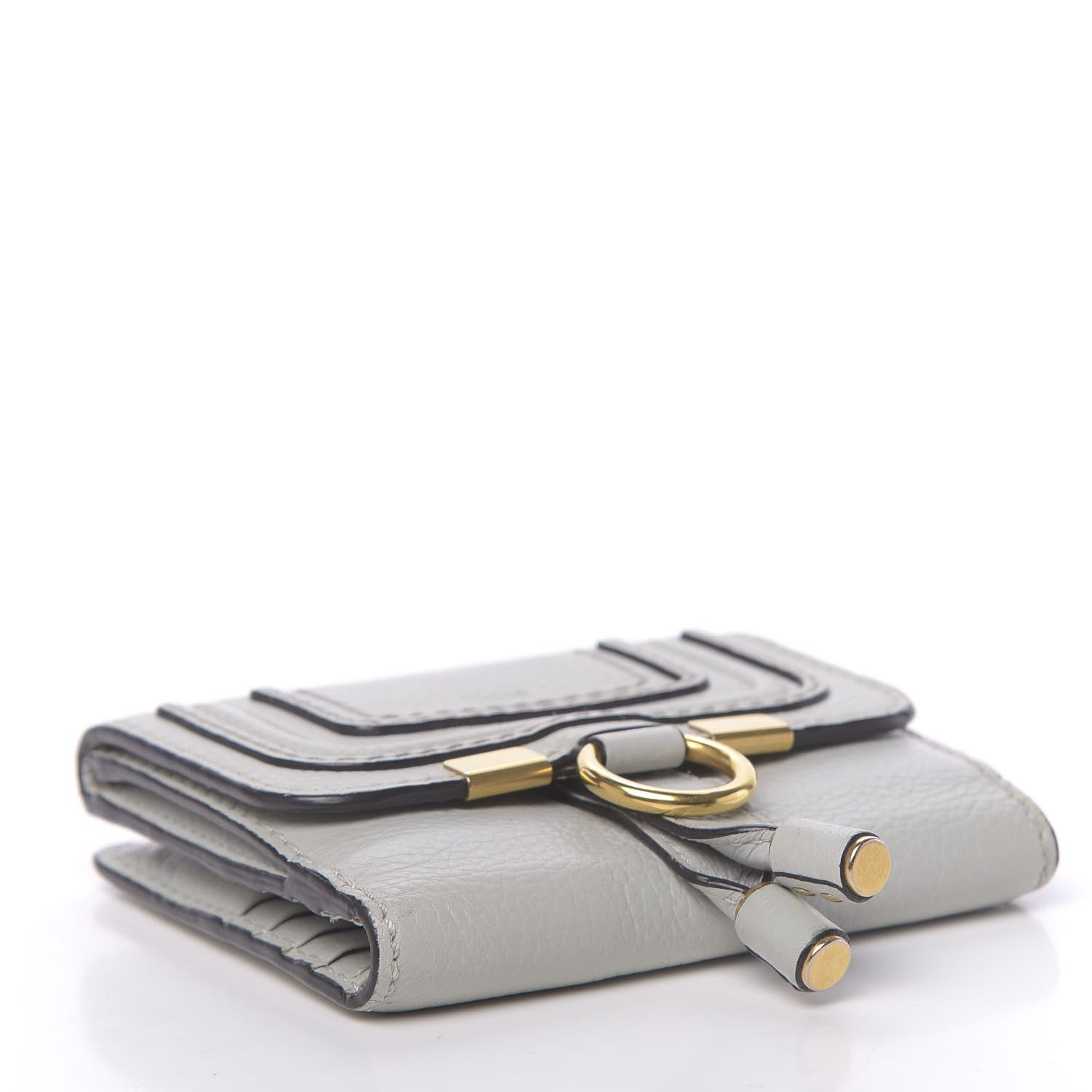 Chloe Grained Calfskin Marcie Square Wallet Atoll Blue 4 of 10