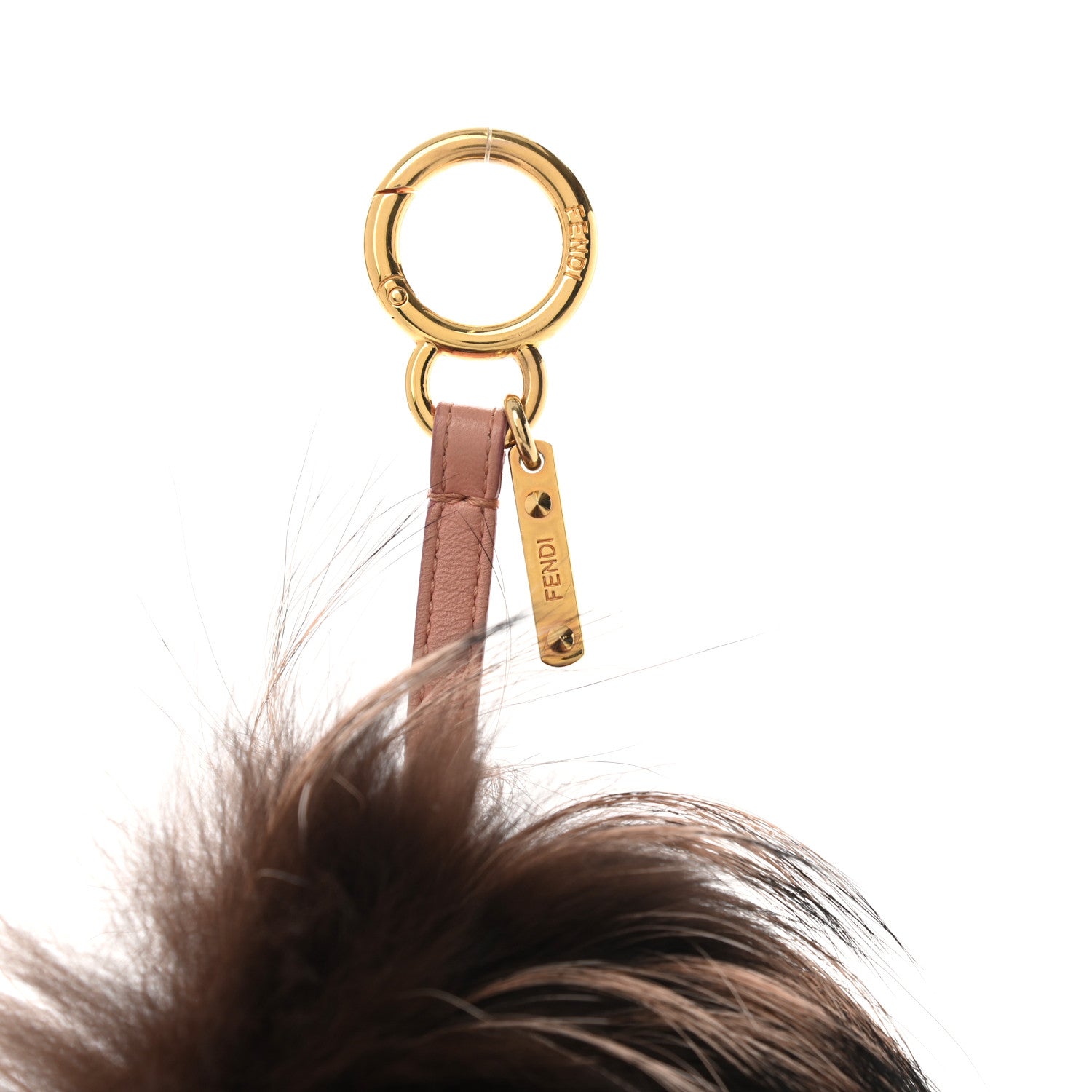 Fendi Rabbit Mink Fox Fur Furry Yang Monster Bag Bug Charm Red Pink 3 of 4