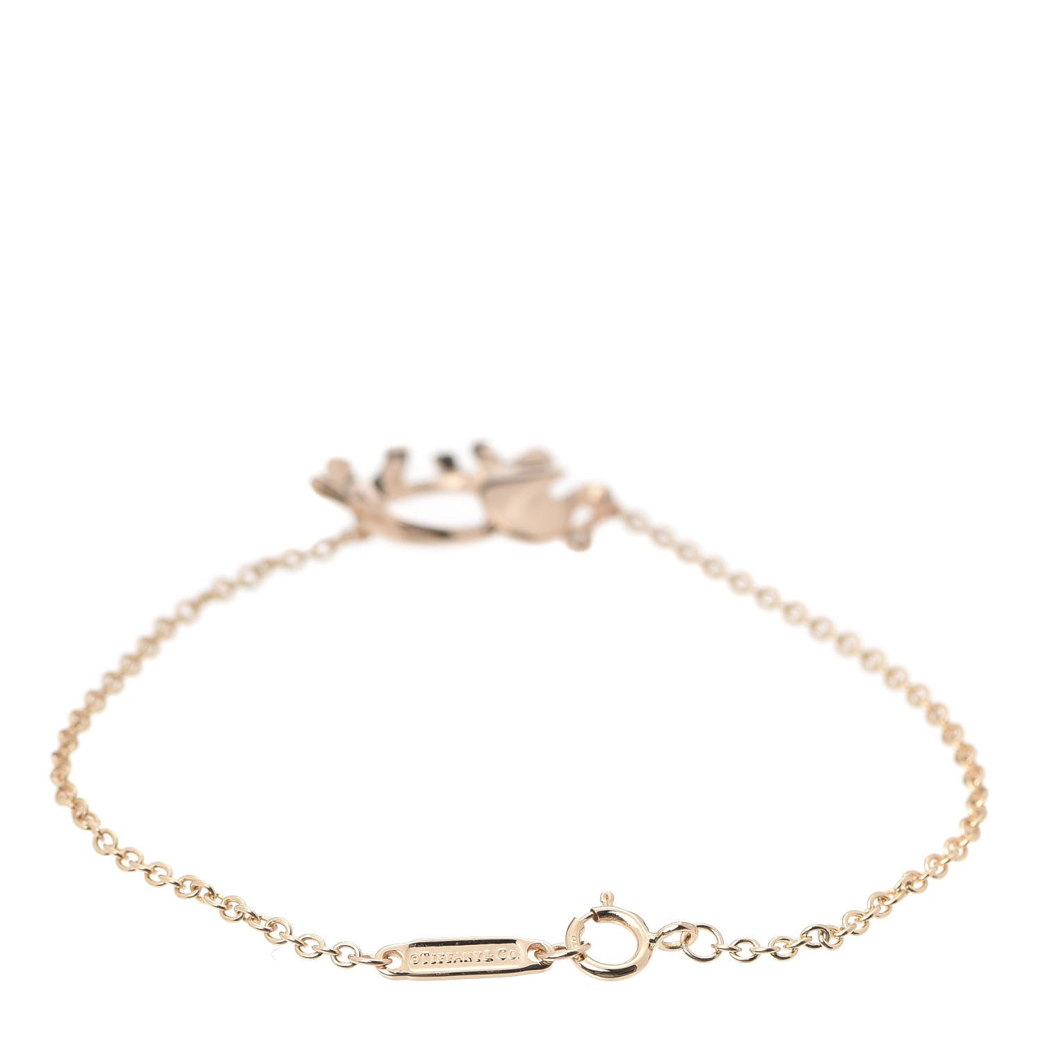 Tiffany 18K Rose Gold Diamond Save the Wild Elephant Bracelet 3 of 6