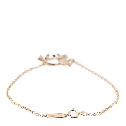 Tiffany 18K Rose Gold Diamond Save the Wild Elephant Bracelet 3 of 6