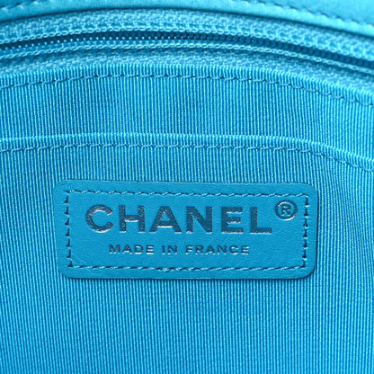 Chanel Silk Chain Printed Medium Single Flap Blue 6 of 9