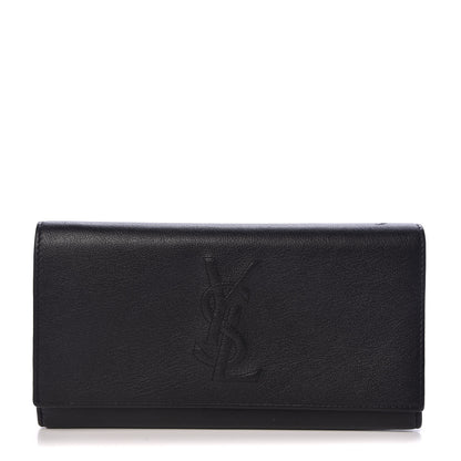 Saint Laurent Goatskin Monogram Classic Flap Wallet Black 1 of 6