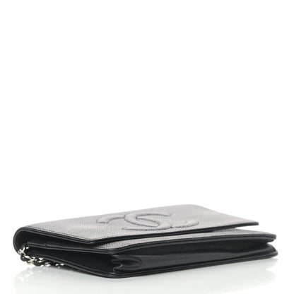 Chanel Caviar Timeless CC Wallet On Chain WOC Black 3 of 6