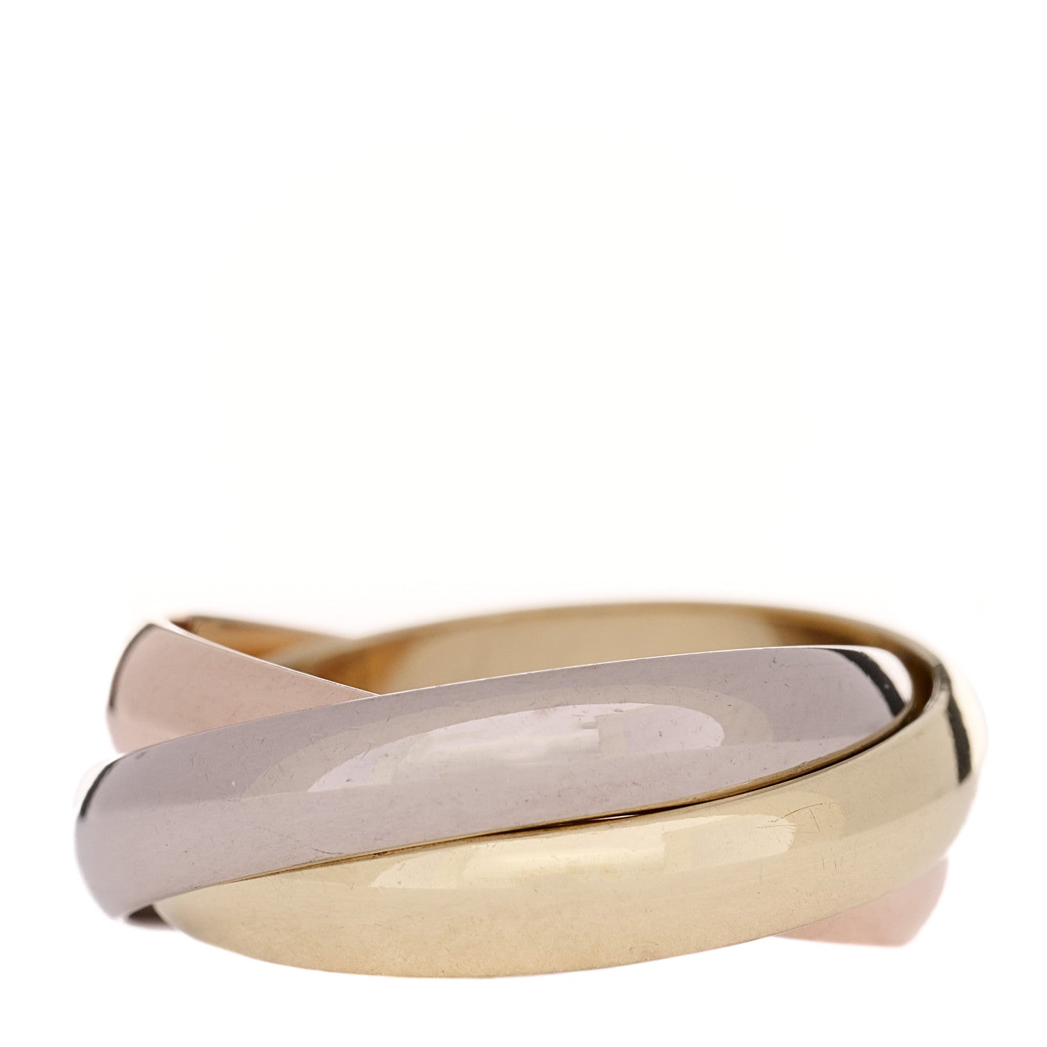 Cartier 18K Pink Yellow White Gold Classic Trinity Ring 52 6 3 of 5