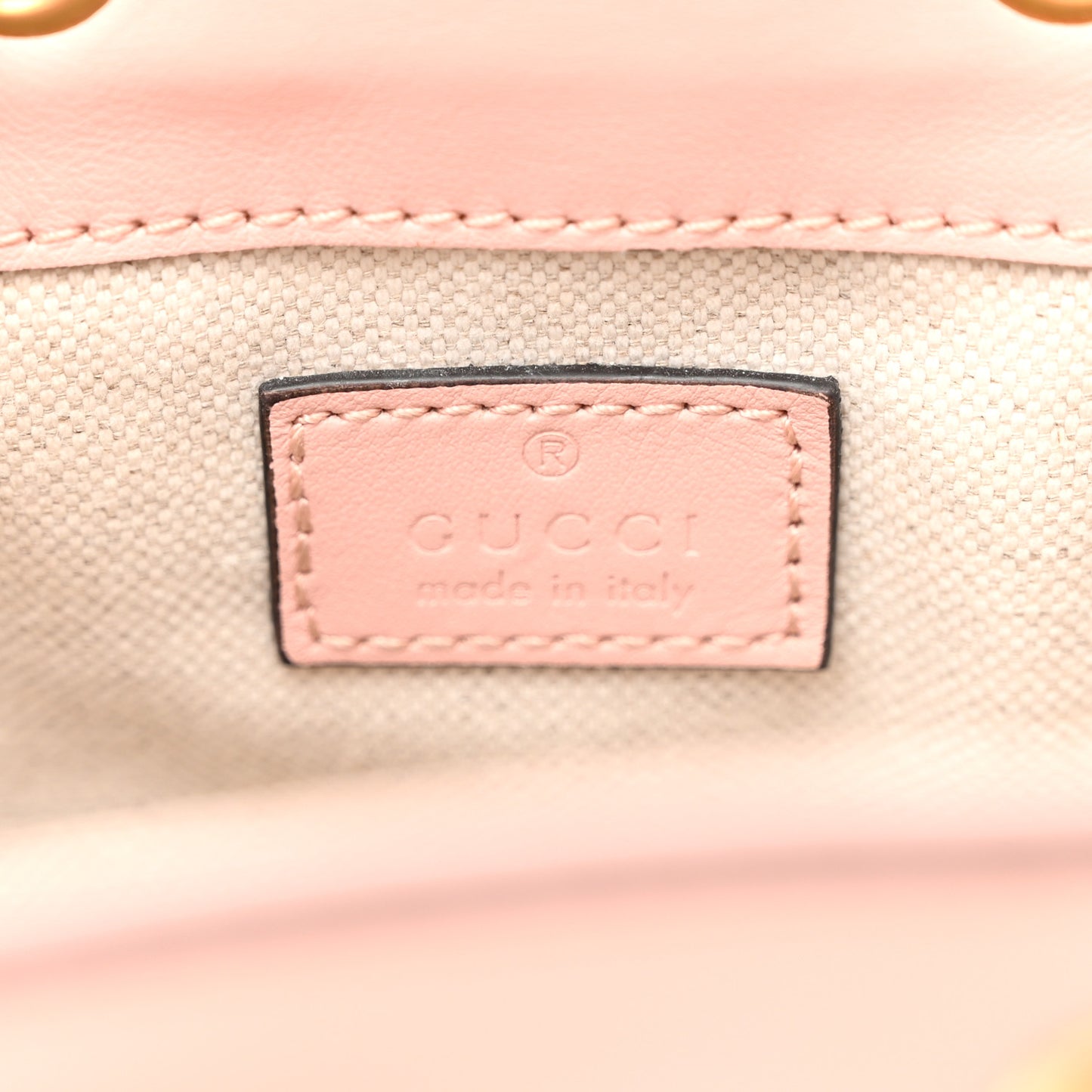 Calfskin GG Matelasse Bucket Bag Perfect Pink Natural