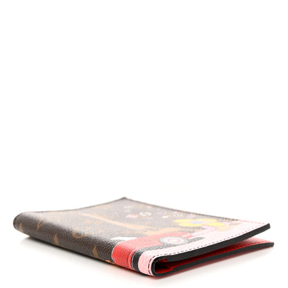 Louis Vuitton LOUIS VUITTON Monogram 2019 Christmas Animation Passport Cover Rouge 4 of 8
