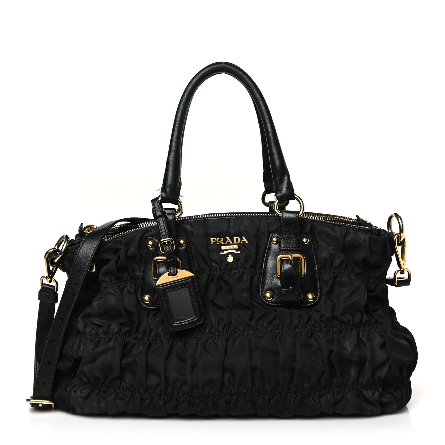 Tessuto Nylon Gaufre Tote Black