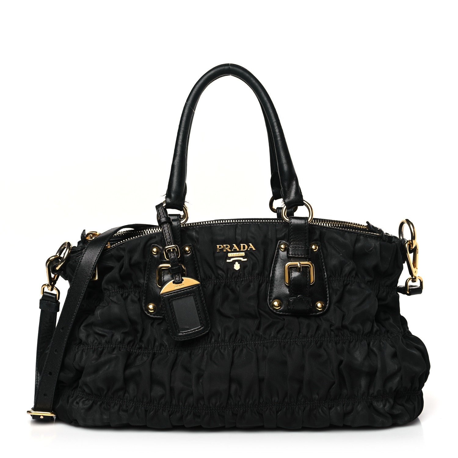 Prada Tessuto Nylon Gaufre Tote Black 1 of 11