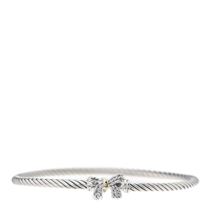 David Yurman Sterling Silver 18K Yellow Gold Bow Cable Collectibles Bracelet 1 of 4