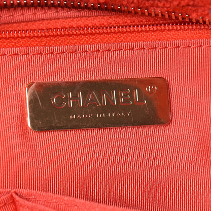 Chanel Wool Tweed Large Zipped Shopping Tote Red 6 of 10
