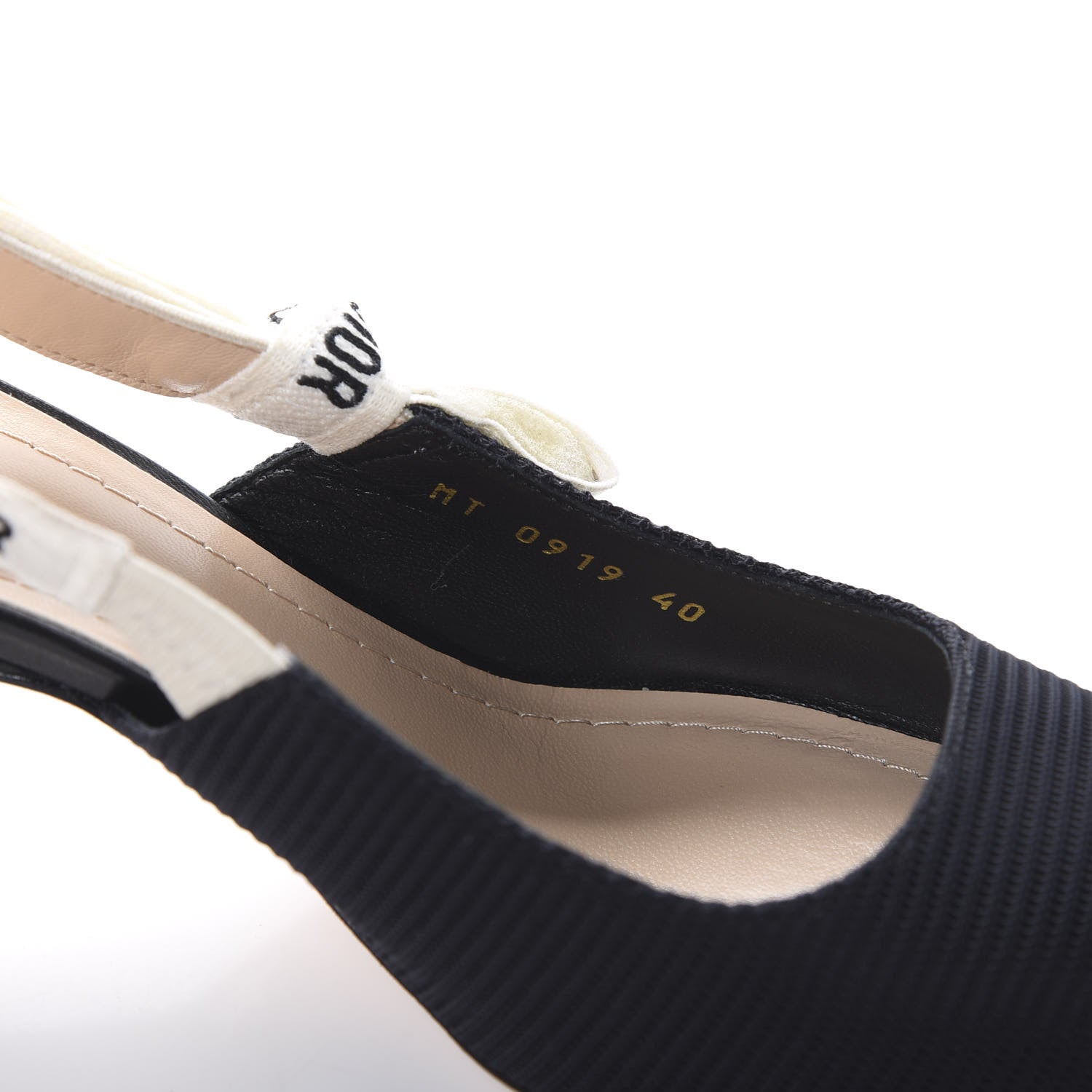 Christian Dior Technical Canvas Ribbon J Adior Slingback 65mm Pumps 40 Black 8 of 11