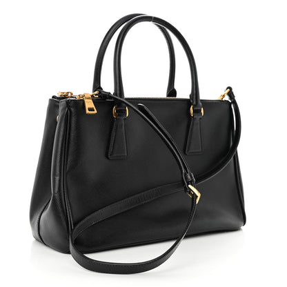 Prada Saffiano Medium Galleria Double Zip Tote Black 3 of 9