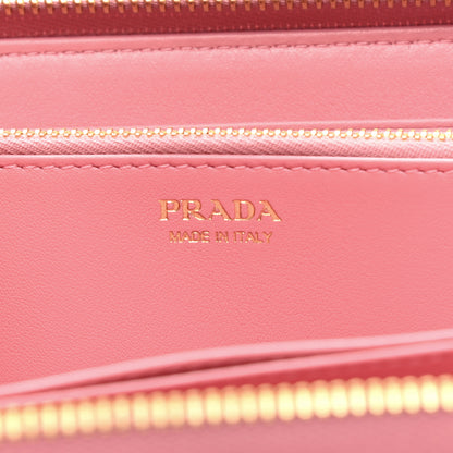 Prada Vitello Move Zip Around Wallet Petalo 6 of 9
