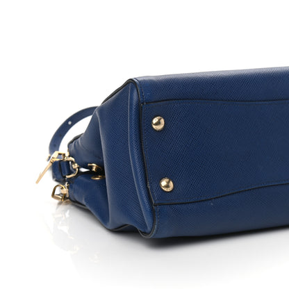 Prada Saffiano Cuir Open Promenade Tote Bluette 11 of 12