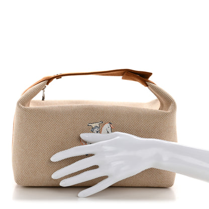 Hermes Canvas Large Bride-A-Brac Cabriole Case Biscuit 2 of 7