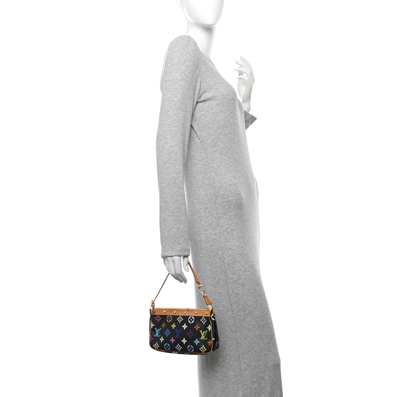 Louis Vuitton Monogram Multicolor Pochette Accessories Black 2 of 11