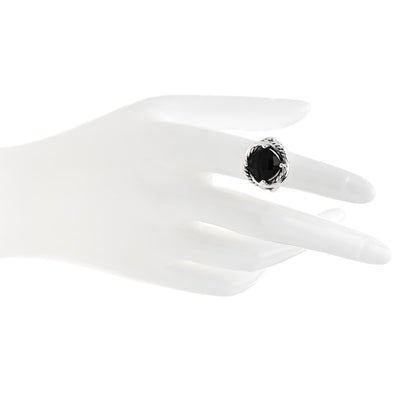 David Yurman DAVID YURMAN Sterling Silver Black Onyx 11mm Infinity Ring 2 of 5