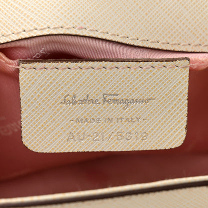 Salvatore Ferragamo Saffiano Gancio Chain Flap White 6 of 15